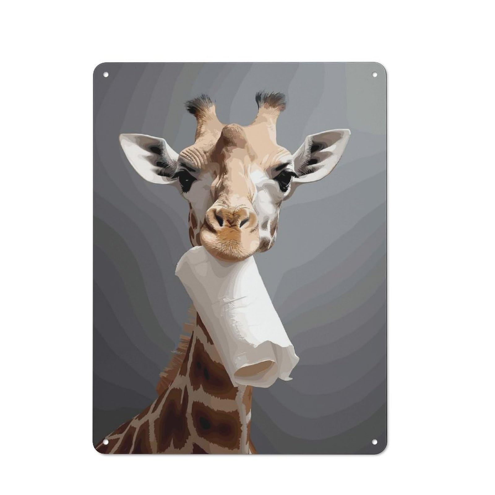 Junmoney Toilet Giraffe Tin Sign 40X30cm For Workshop Wall, Retro Wall Decor, Suited To Metal Sign Collectors