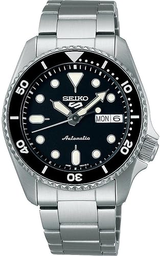 SEIKO 5 SRPK29K1 - Reloj automático con esfera negra para hombre