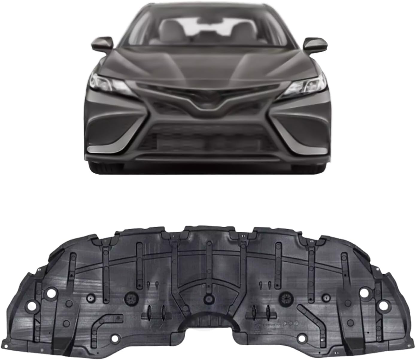 Engine Splash Shield Front Compatible with 2016/2017/2018/2019/2020/2021 Hyundai Tucson,Underbody Cover-OEM 29110D3600-PFM/Part#HY1228190,Fits Base, SE, Sport, Limited, Ultimate, SEL, Value Edition