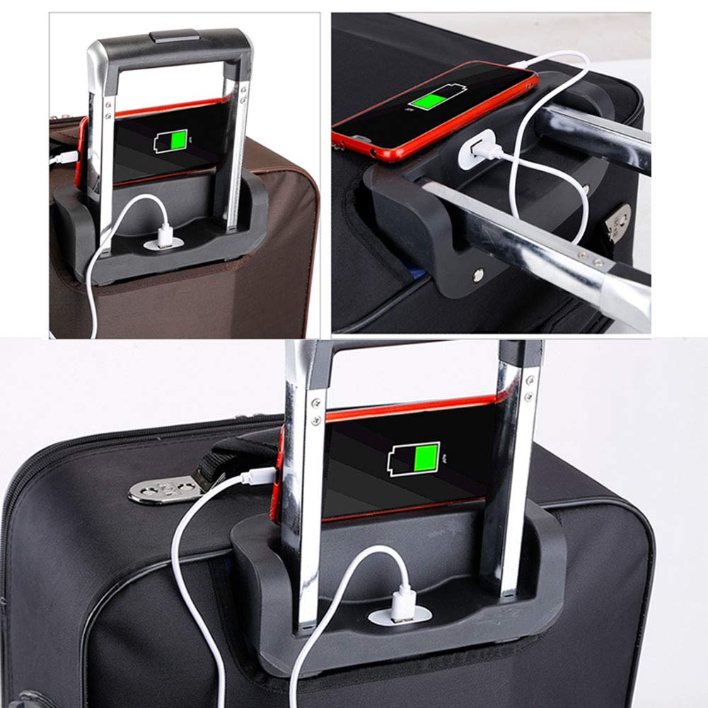 Valigia da Viaggio Espandibili Bagaglio Morbide, Porta di Ricarica USB, Tessuto Oxford Impermeabile, Ruota Rimovibile,Nero, Viola, Marrone