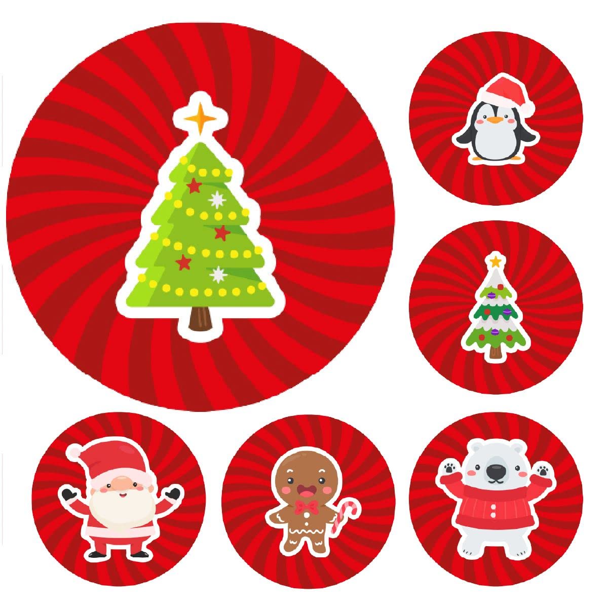 Sticker Stocker 900 Mini Christmas Friends 10Mm Glossy Teacher Reward Stickers Spot Stickers Journal Stickers