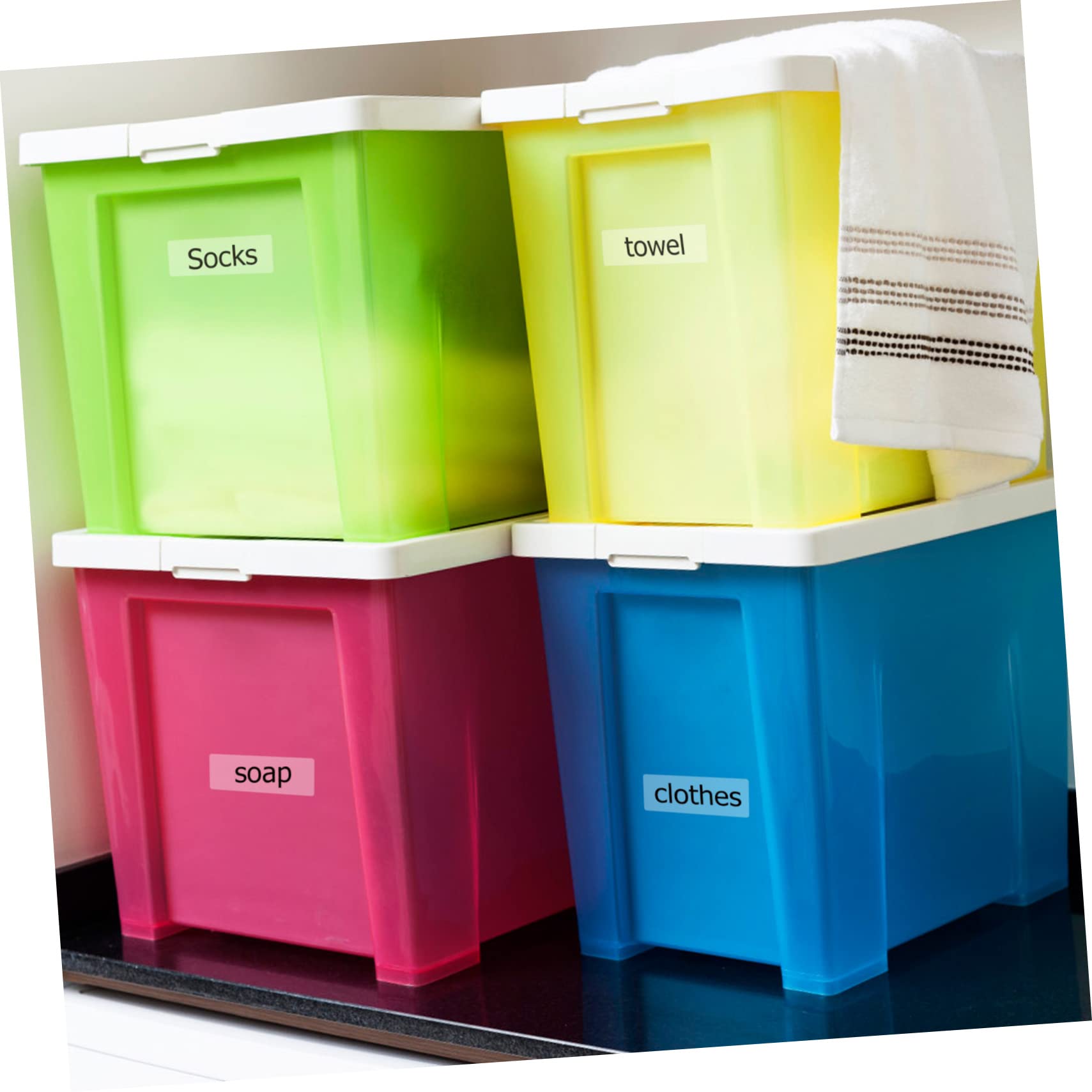 Tofficu 2rotoli Etichette Trasparenti Autoadesive Per Nastro Per Etichette Tape Adesivi Rimovibili Per Feste e Progetti Creativi