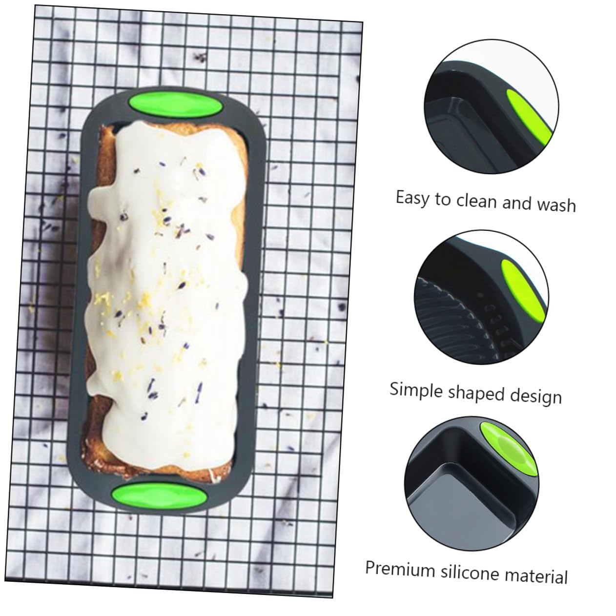 FOMIYES Kit de Moldes de Silicona 5 Piezas para Hornear Casero Moldes para Bizcochos y Pasteles Aptos para Horno y Refrigerador
