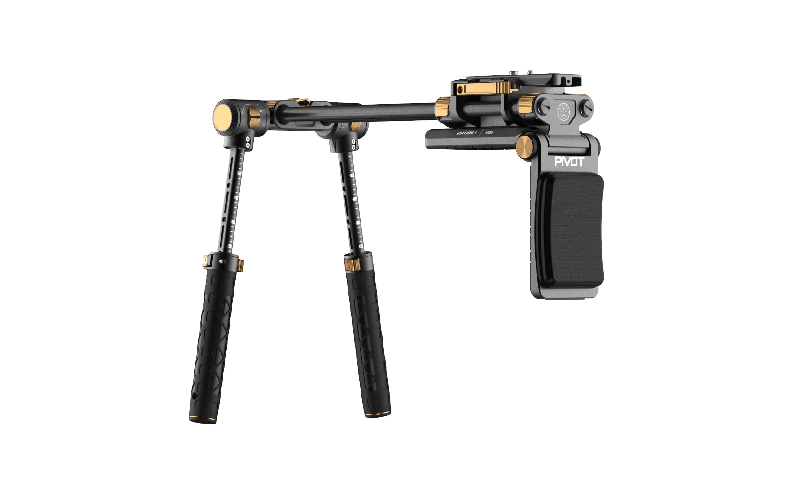 PolarPro - Pivot - Plataforma de Hombro - Compacto y Ligero - Ideal para videógrafos de Viaje - Diseñado específicamente para cineastas de Run-n-Gun - configuración sin Herramientas.