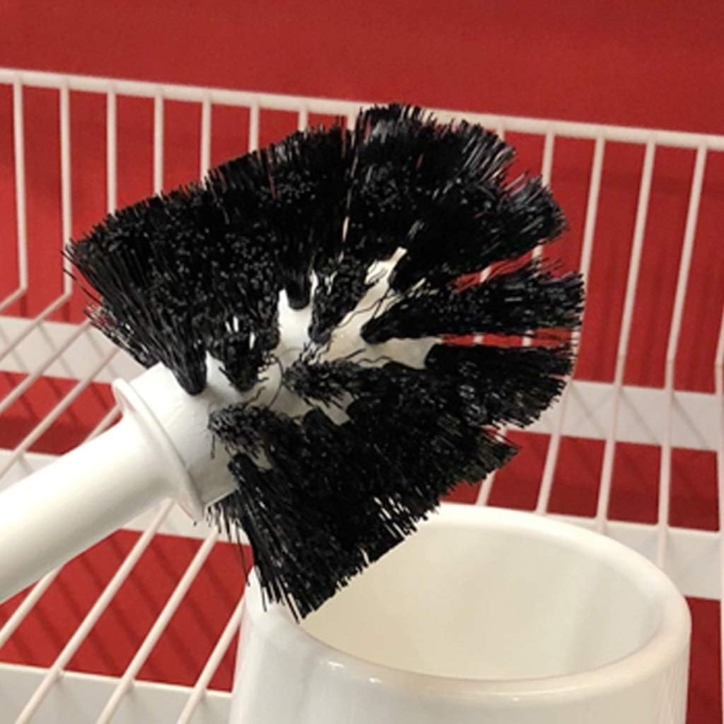 Multi -Function Cleaning Toilet Brush - Bracket Bathroom Toilet Brush Round Toilet Brush Set Bathroom Cleaning Brush Toilet no Dead Angle Brush Long Handle Soft Hair(D)