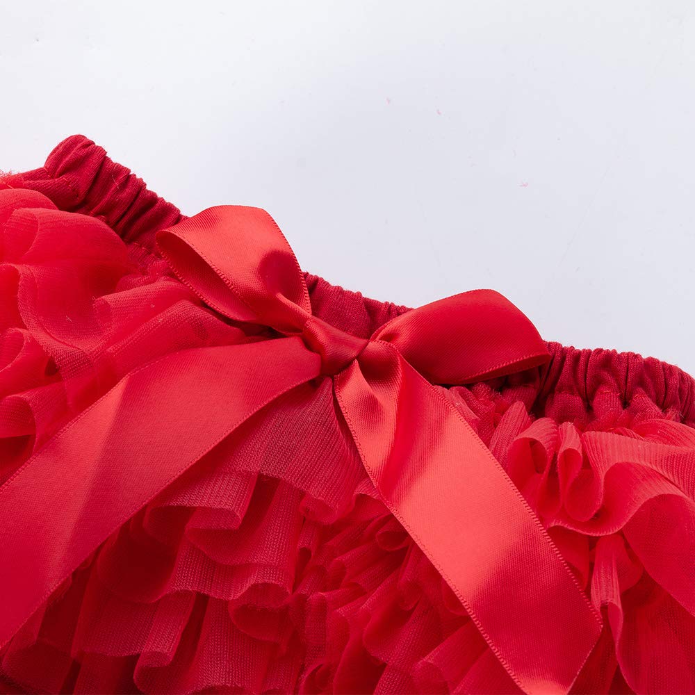 Copri pannolini per neonati, in tulle e tulle, con fiocco - Rosso - L:6-12 mesi