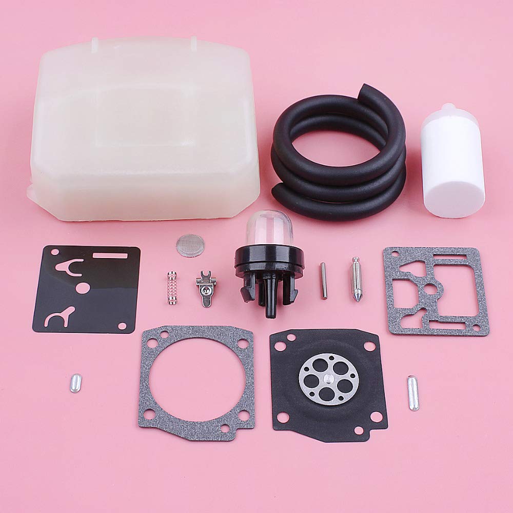 Kit de reparación y reconstrucción de carburador compatible con 340, 345, 350, 353, 346XP, filtro de aire y combustible, cebador, repuestos de motosierra Bul