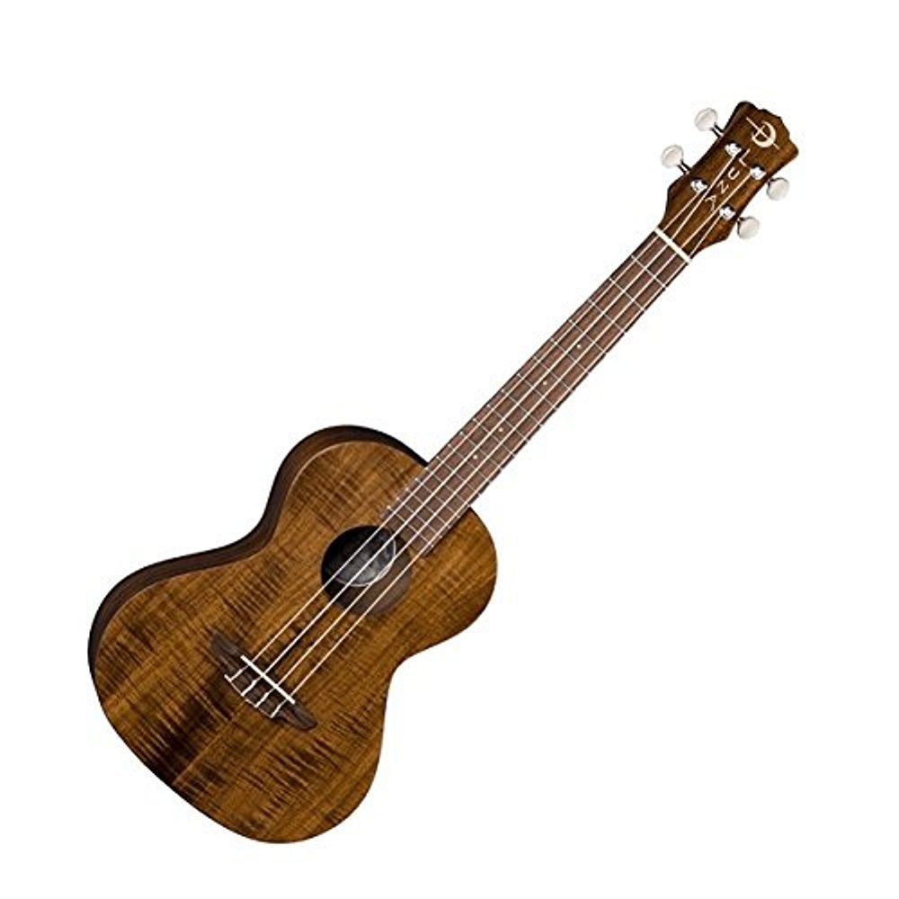 Luna Uke Flamed Acacia Tenor Ukulele with Gigbag, 18 Frets, 'C' Shape Neck, Walnut Fretboard, Satin Natural - Image 2