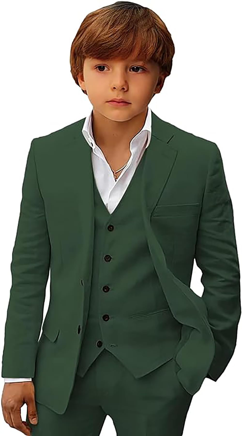 Vestiti di lino del ragazzo 3 pezzi abiti slim fit abito da sposa due bottoni smoking set