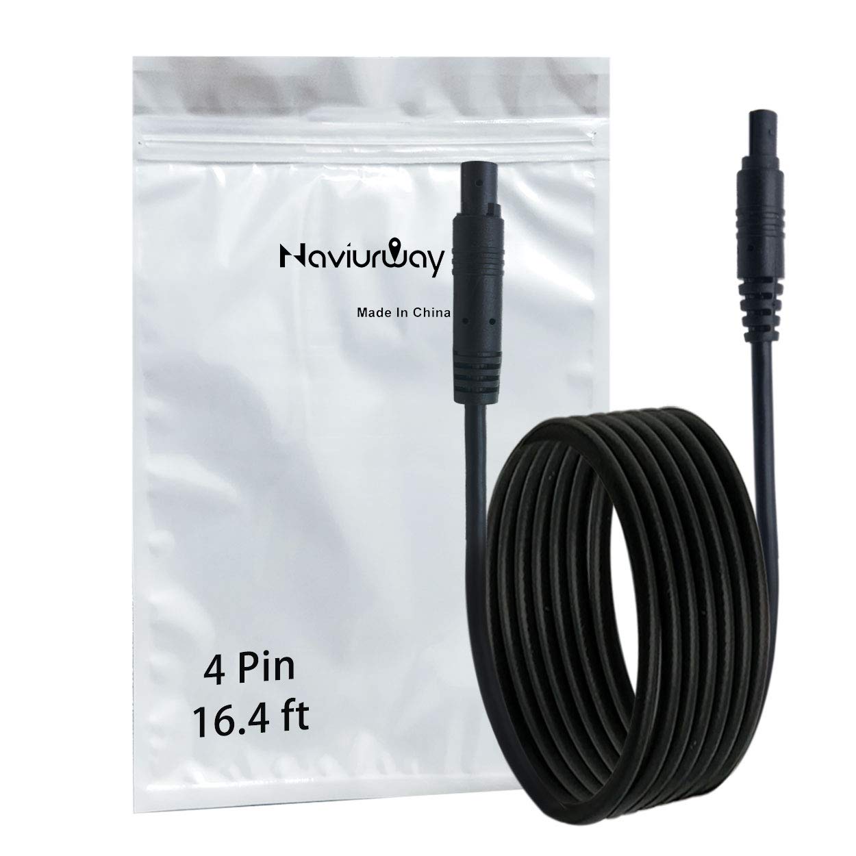 Naviurway 4 Pin 16.4 Ft Backup Camera Extension Cable Car
