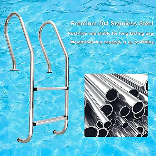 Barandal de Acero Inoxidable para Piscina con Escalera Antideslizante miniatura 4