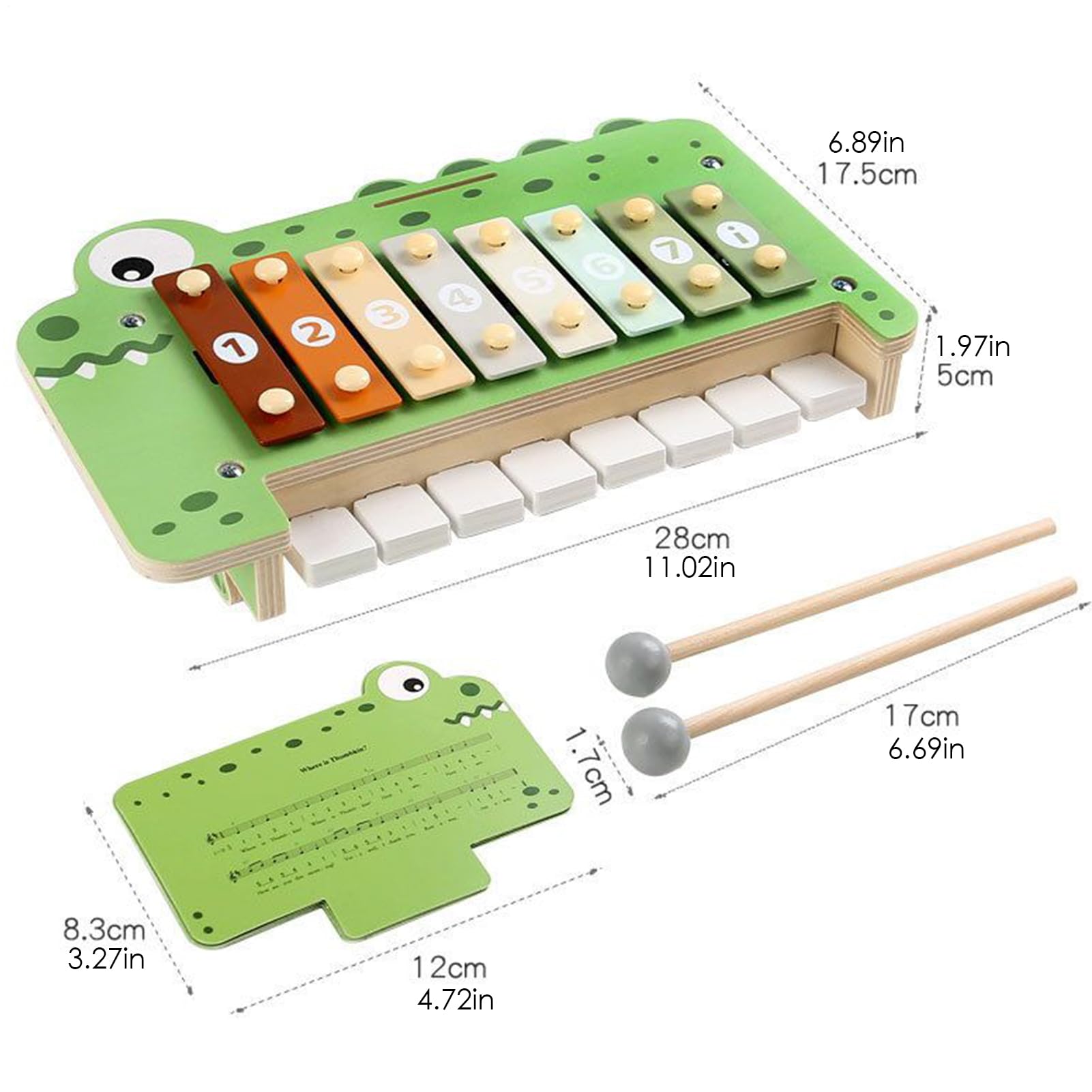 Xylophone Enfant Instrument d'Éveil Sensoriel et d'apprentissage Percussion