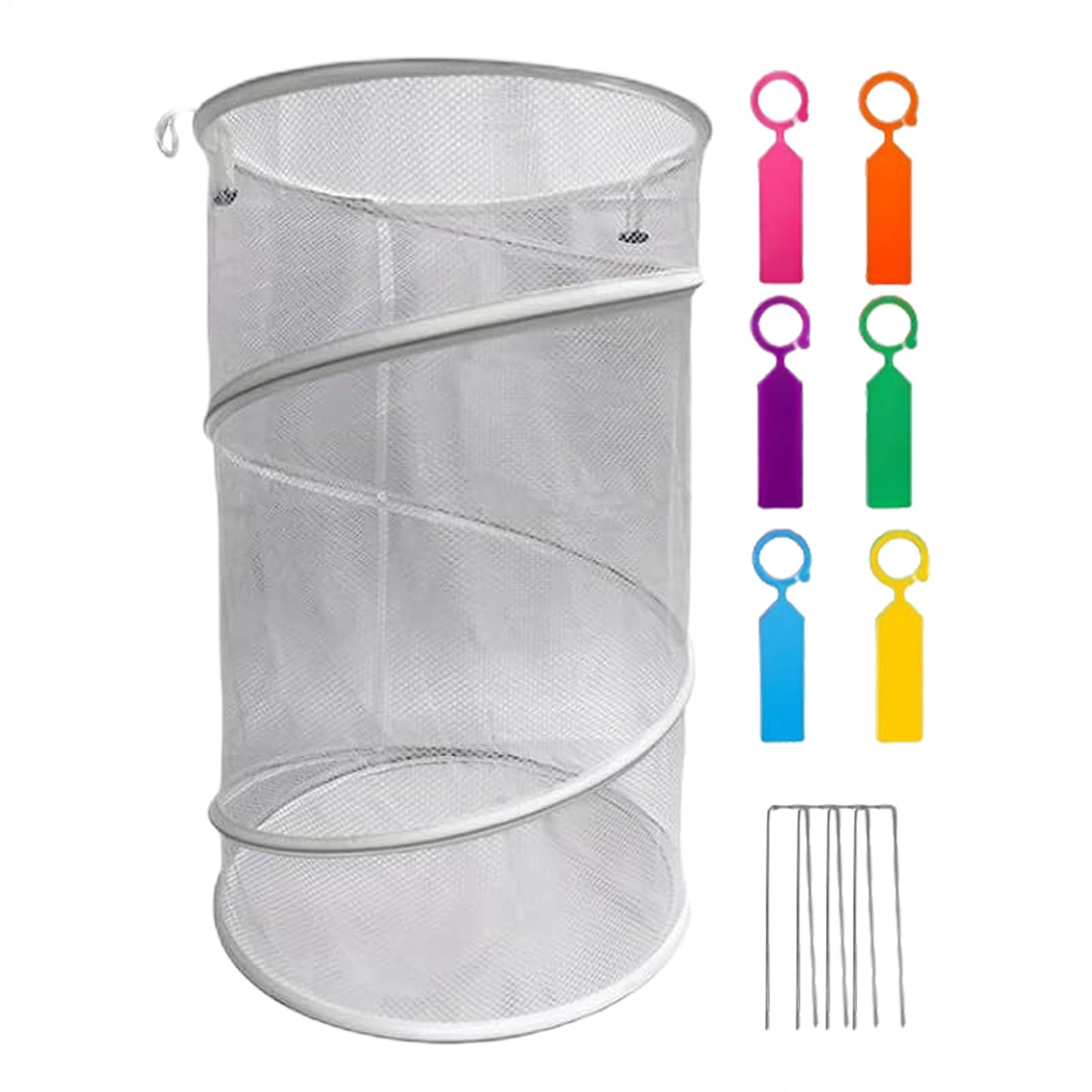 Generisch Protection des Contre Les Chats pour l'intérieur - Filet Rond Pliable réutilisable avec Barres - Protection des Contre Les Animaux - pour l'intérieur, Le Gel Hivernal, la