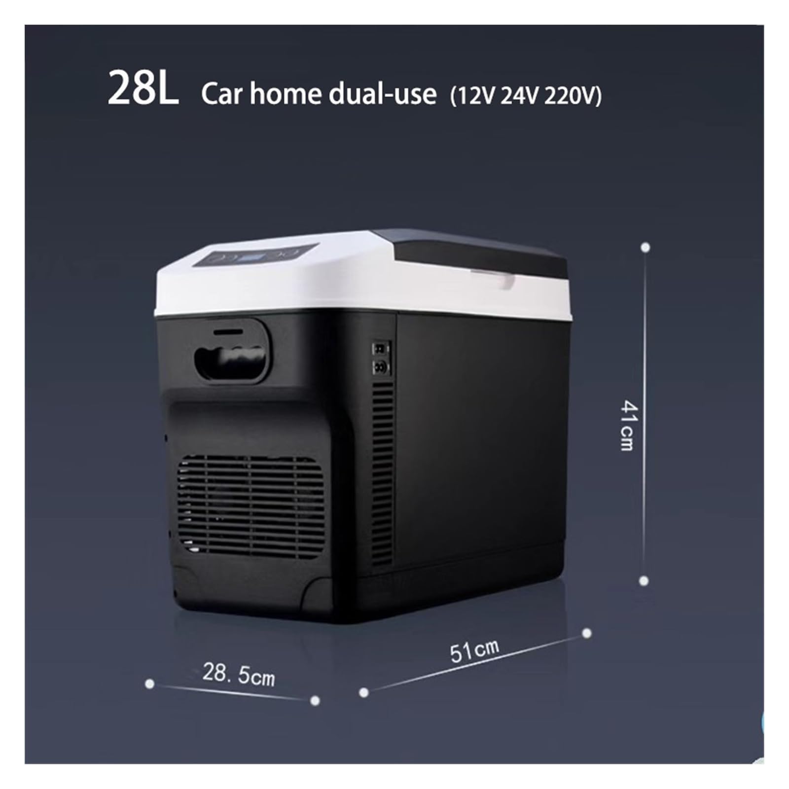 Mini refrigerador for Coche de 28 litros for Acampar al Aire Libre, electrodomésticos, refrigerador, Calentador, refrigeración y Calentamiento de 12/24 V.(28L JPN Plug)