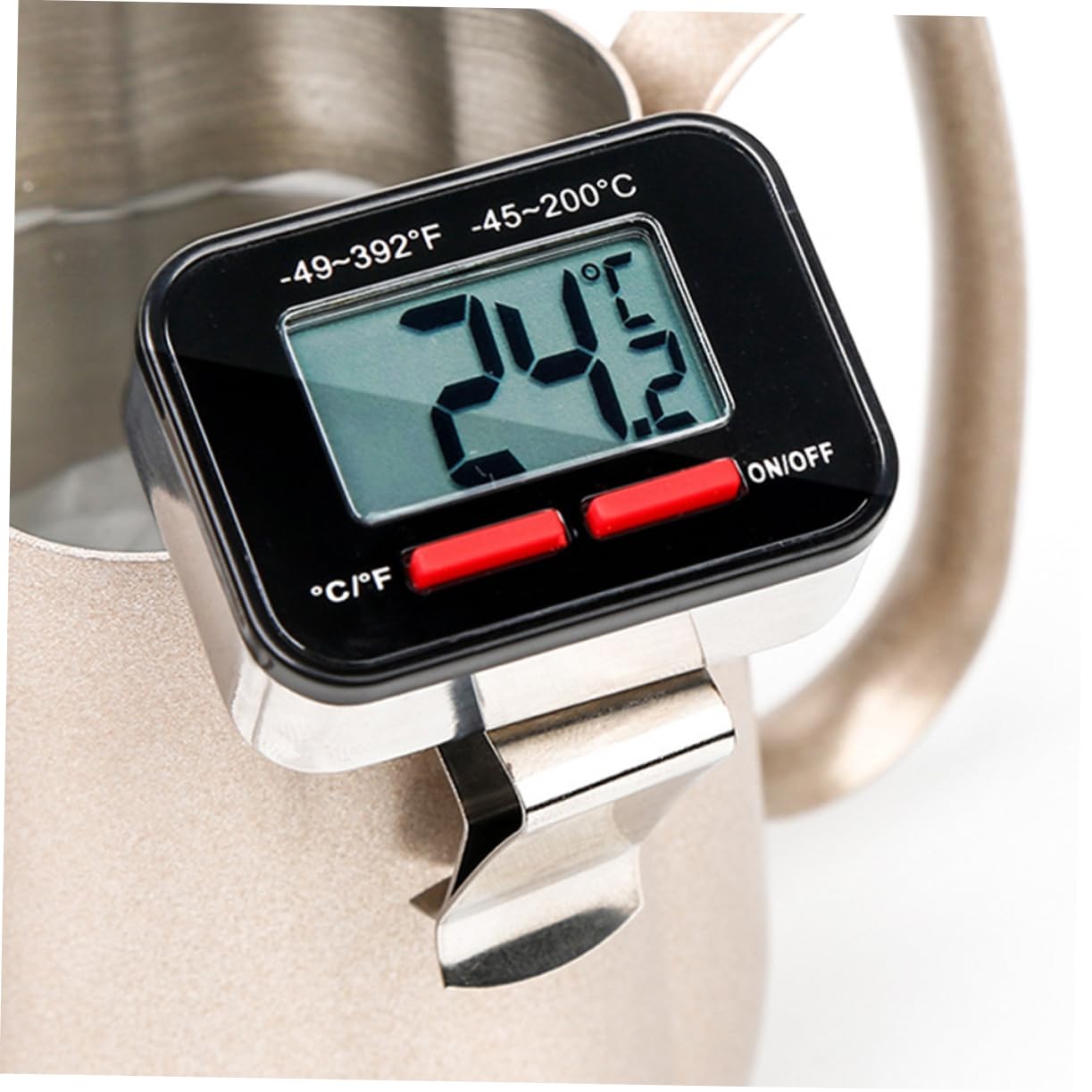 PRETYZOOM 3piezas Digital Para Leche y Café Lectura Clara De Temperatura Para Hogar y Cafetería Ligero y Portátil