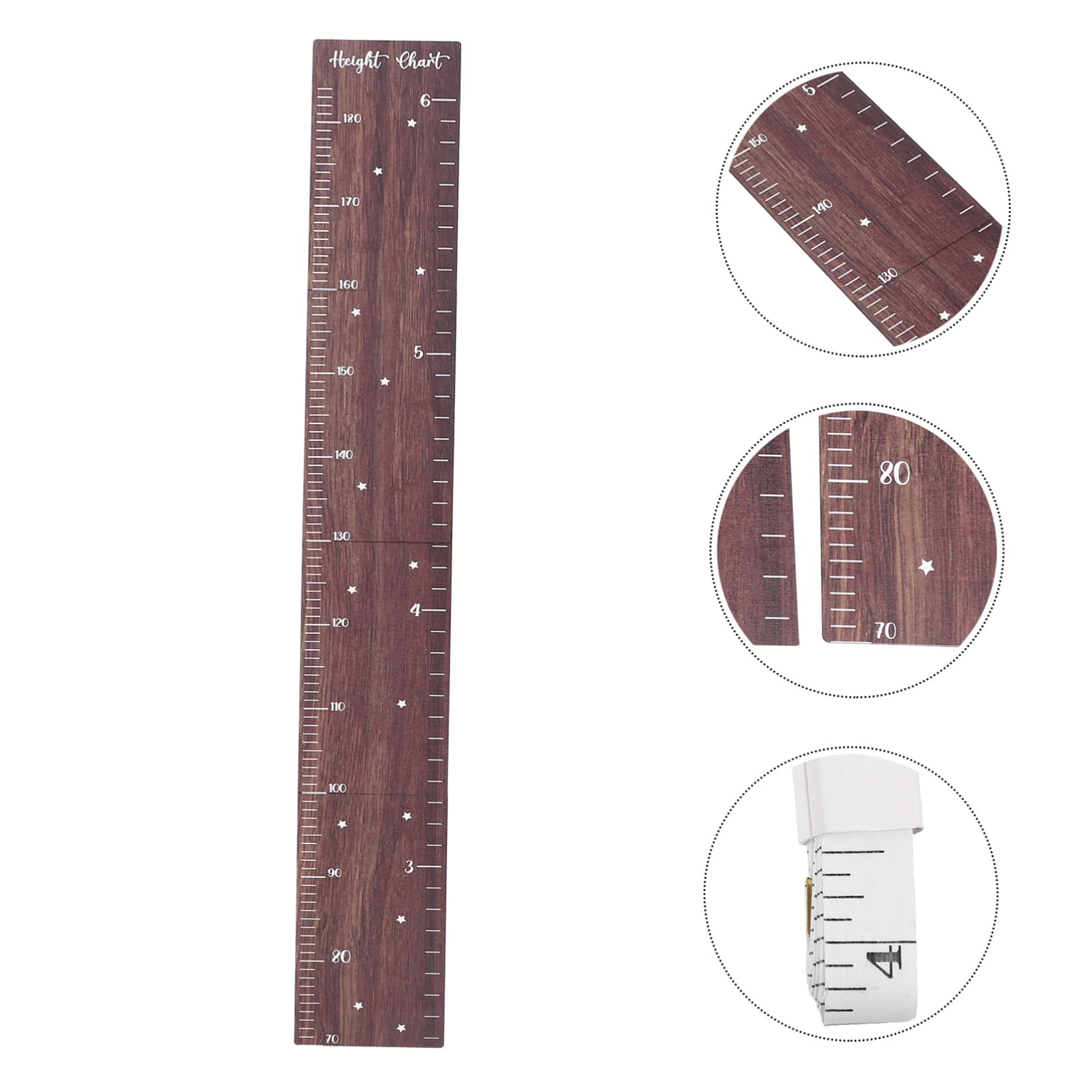 TOYANDONA Tabla de Medición de Altura Infantil de Madera Medición de Altura para Pared Decoración de Sala de Regla de Crecimiento y Pegatinas