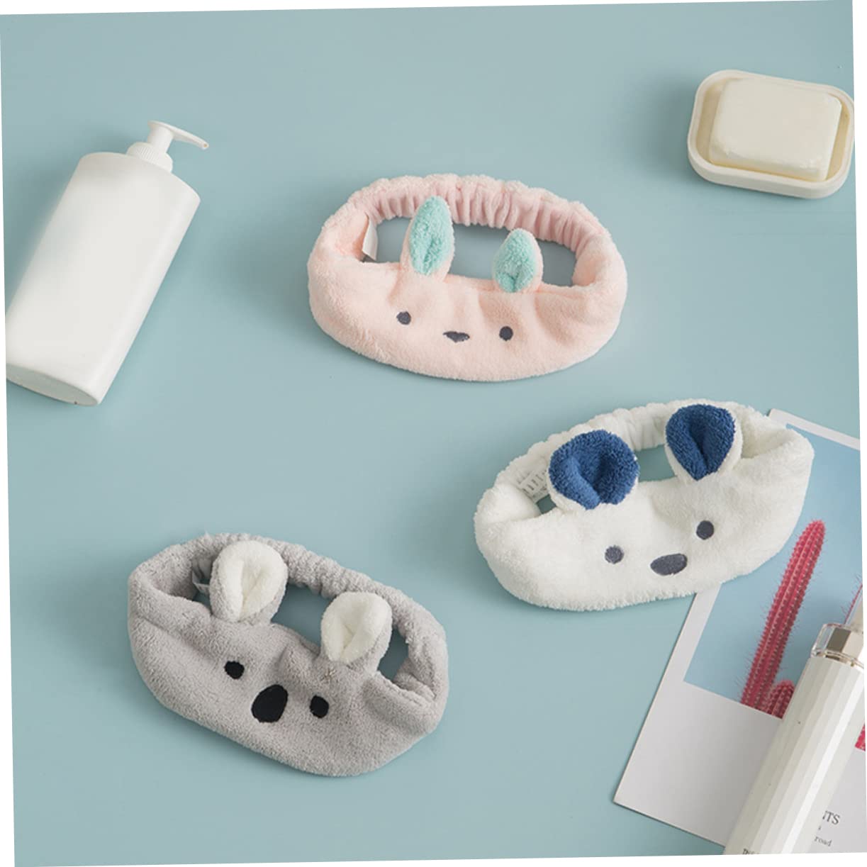 FRCOLOR 2 Set Alla Moda Per La Pulizia Del Viso Fascia Per Per Il Trucco Fascia Morbida Elastica Per Spa Per La Spa Domestica 3 Pezzi * 2