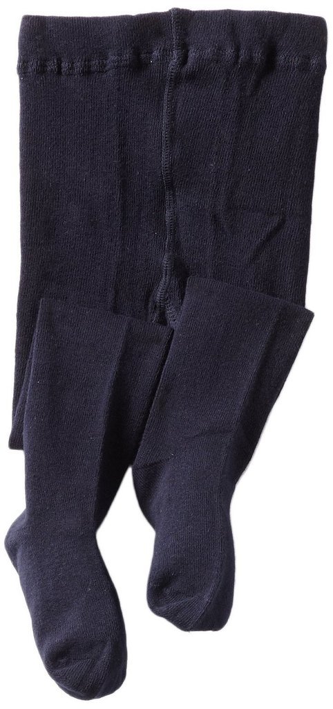 Jefferies Socks Girls Navy ' Seamless Organic Cotton Tights, 10-14 Years