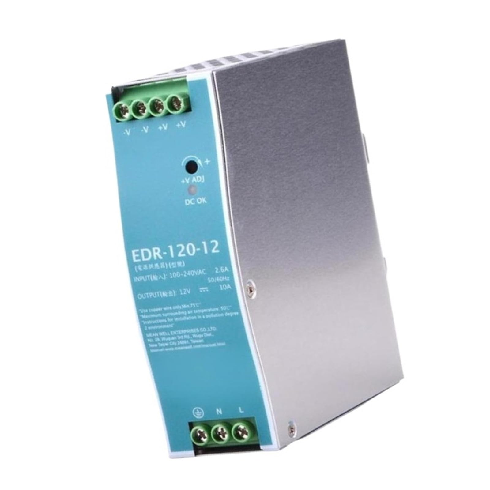 Alimentation électrique sur Rail DIN EDR-120-12 pour équipements industriels de pointe