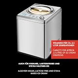 Unold Ice Cream Maker Profi Plus 48880 - Perfect for Ice Cream, Gelato, Sorbet & Frozen Yoghurt - Ready in 30 mins - 2.5L Stainless Steel Bowl - Fully Automatic Self Cooling - 180W Electric Compressor - 2