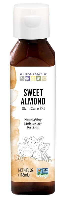 Aura Cacia Óleo de Amêndoas Doces para Cuidados da Pele, 120 mL