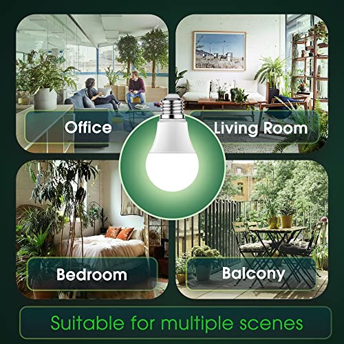 Briignite Grow Light Bulbs, 4 Full Spectrum Growth Modes, 3/9/12/18H Timing, A19 Dimmable Plant Light Bulb E26 Base, 11W Grow Bulb 100W Equivalent, Grow Light For Indoor Plants, Seed Starting, 2Pack #TOP5