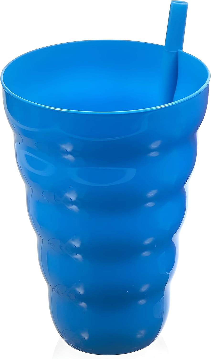 Bexter (Set of 4) Plastic Straw Cups with Built-In Straws – 22oz Stackable Plastic Tumblers – BPA-Free, Reusable Sip-A-Cup Drinkware – Dishwasher Safe – Water, Juice, Milk - Image 4