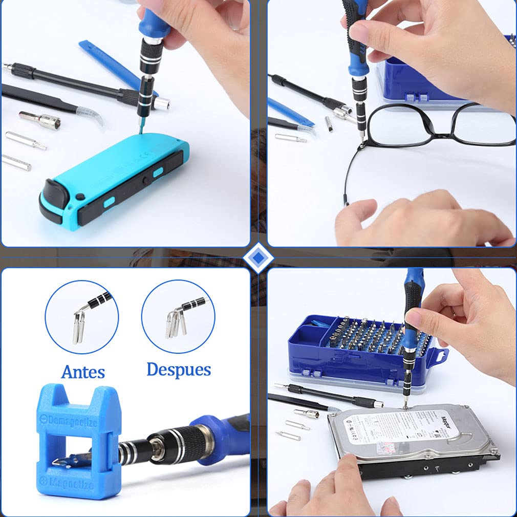Zestaw precyzyjnych śrubokrętów magnetycznych - Mini 117 w 1 Zestaw magnetycznych śrubokrętów Profesjonalny zestaw narzędzi do naprawy elektroniki do telefonów, tabletów, komputerów, urządzeń elektr