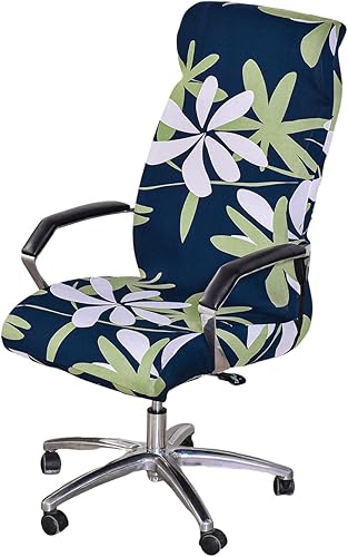 Eco-Ancheng Funda universal para silla de oficina, funda giratoria universal para silla de escritorio, fundas para silla de jefe con cremallera