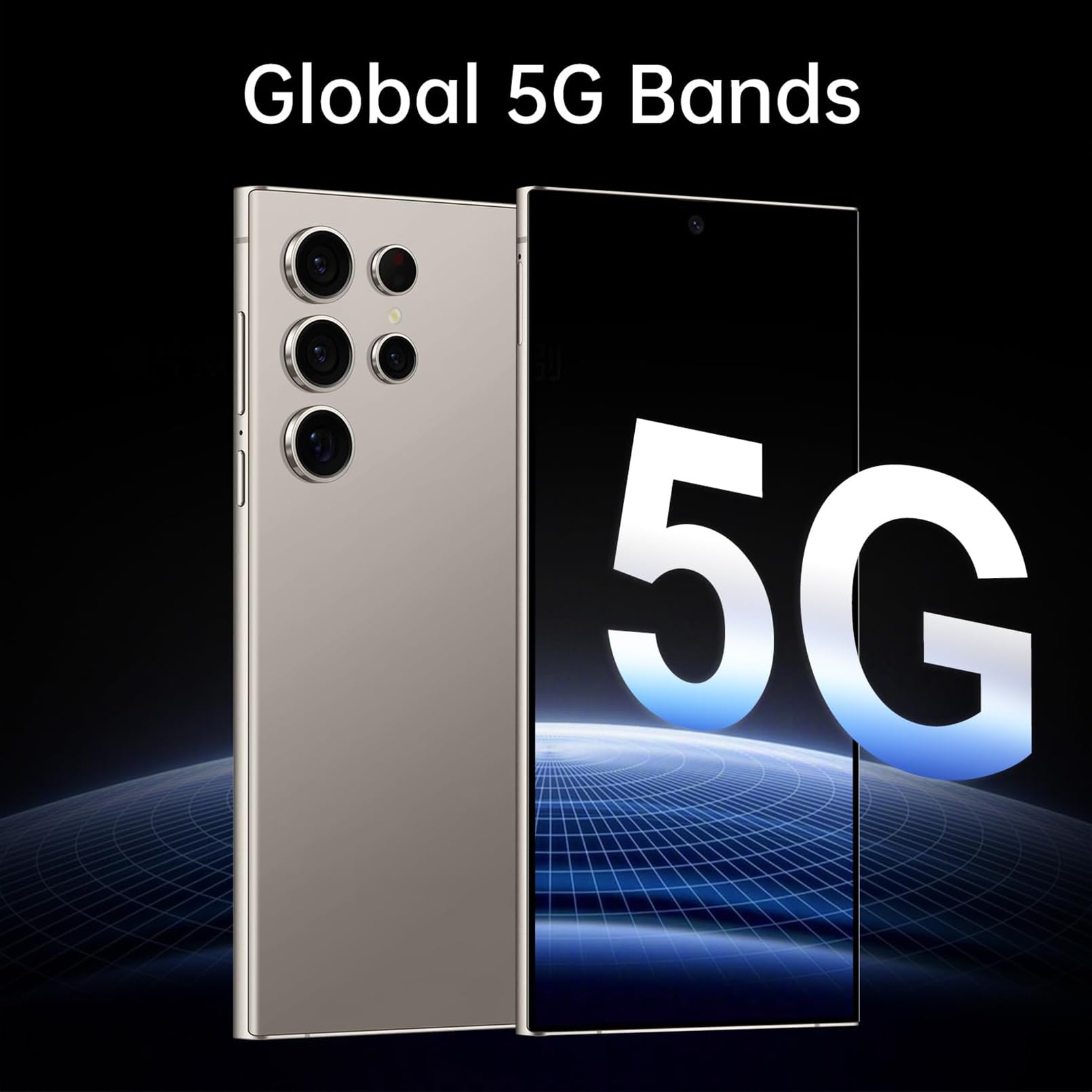 I25 Ultra Unlocked Cell Phone, 8GB+256GB Snapdragon 8 Gen 3 Android Smartphone, 6800mAh Battery Fast Charging Mobile Phone, 6.8" FHD+ 120Hz Screen, 108MP Camera, Dual SIM Phone/GPS/Face ID - Gray