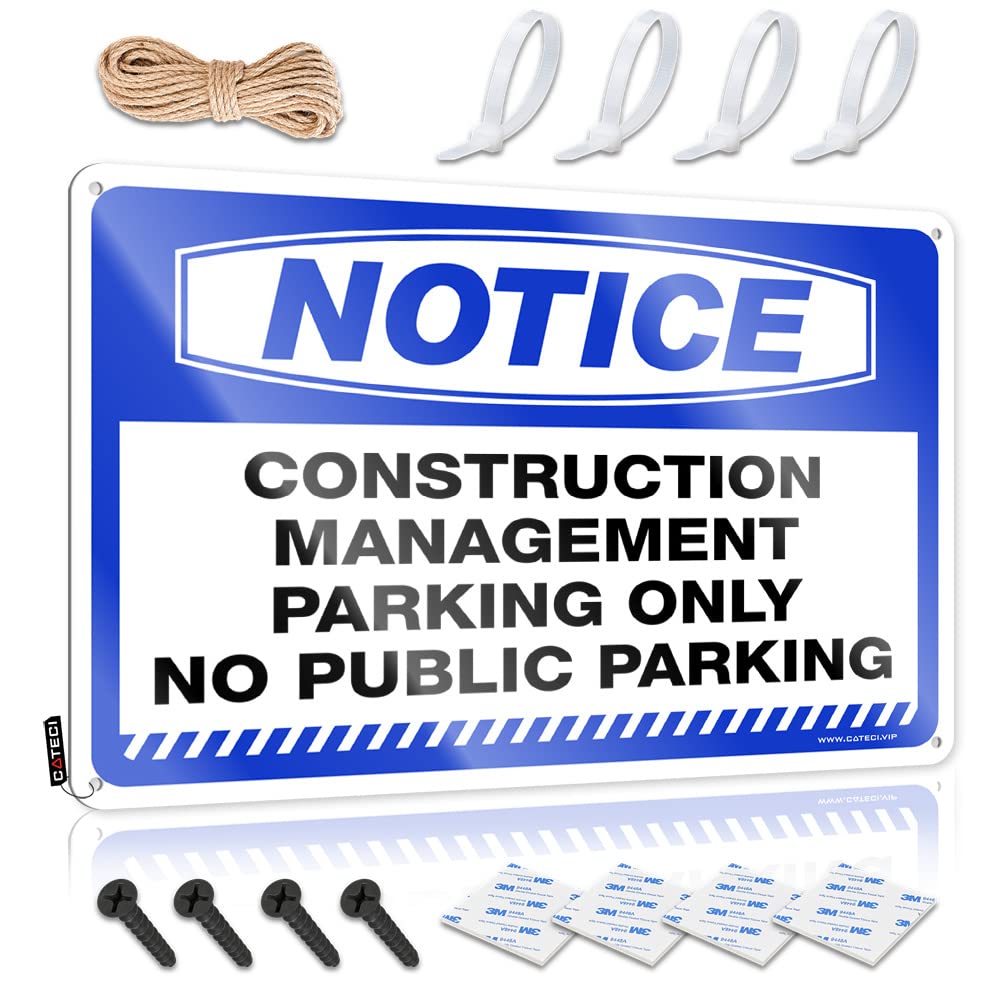 Backyard Decor Posters Accessories | Notice Work Management Parking Only Humor Terrace Decoration(30X40CM)