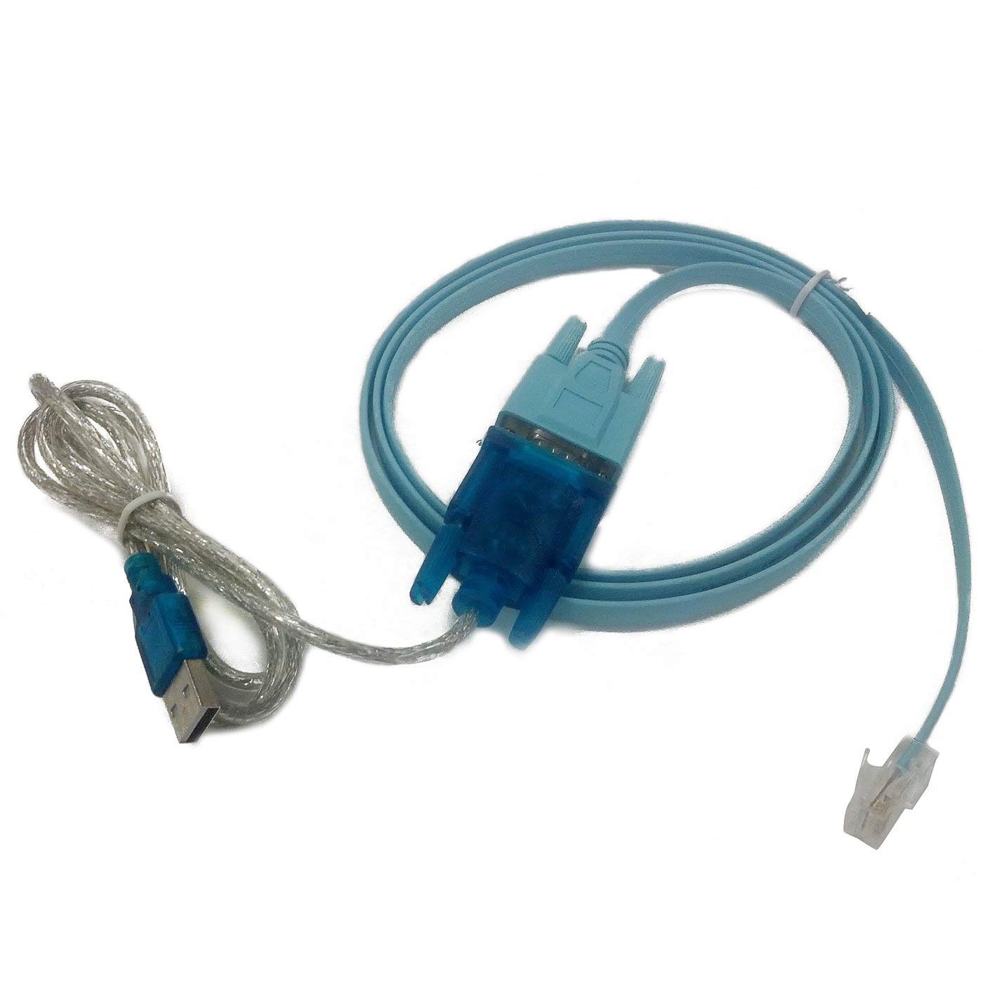 WiredCom USB to Serial Interface Cable with Serial to RJ45 Console Adapter Cable for Cisco Routers (Blue, Silver) (B0DBZT681W) Amazon Price History, Amazon Price Tracker