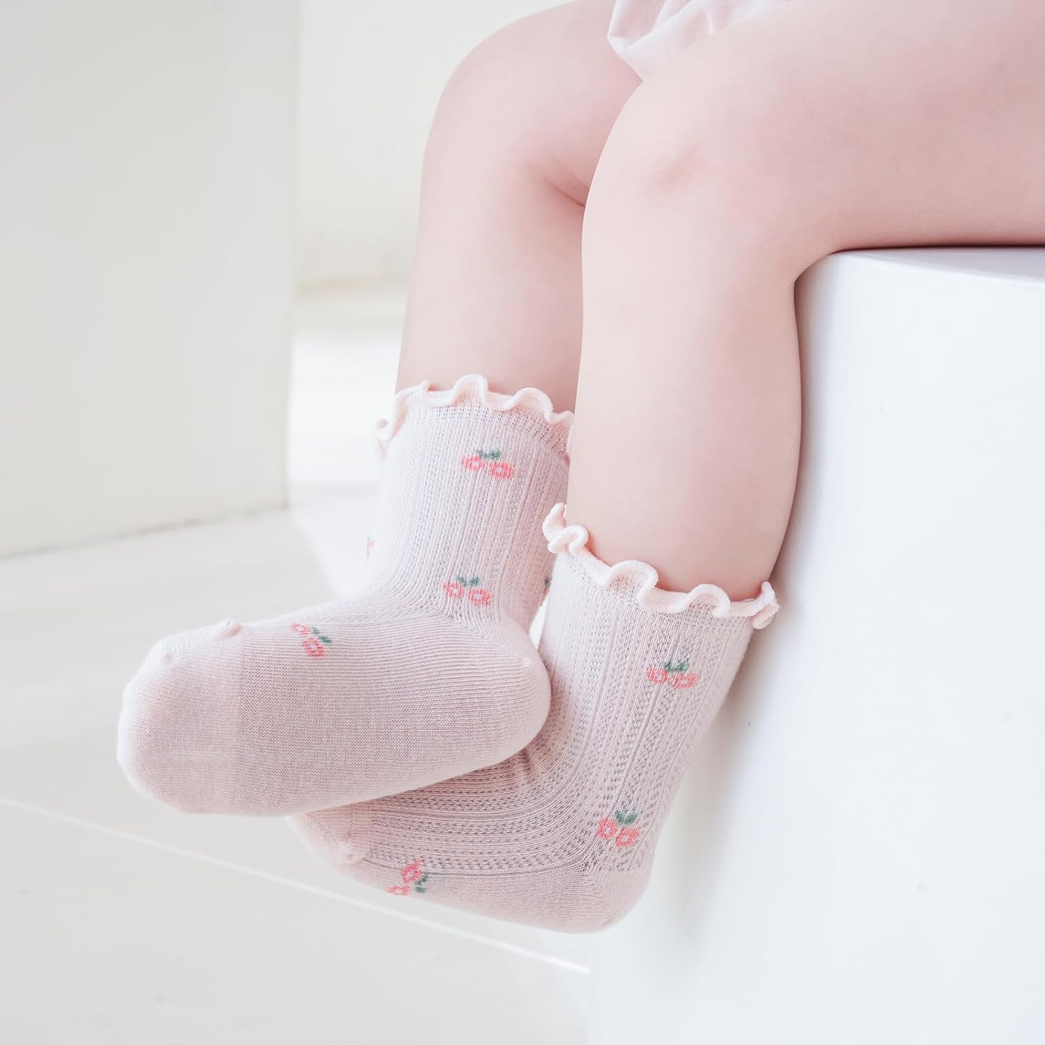 Zumou Toddler Lace Socks Girls Ruffle Eyelet Frilly Princess for Baby Little Kids - Image 2