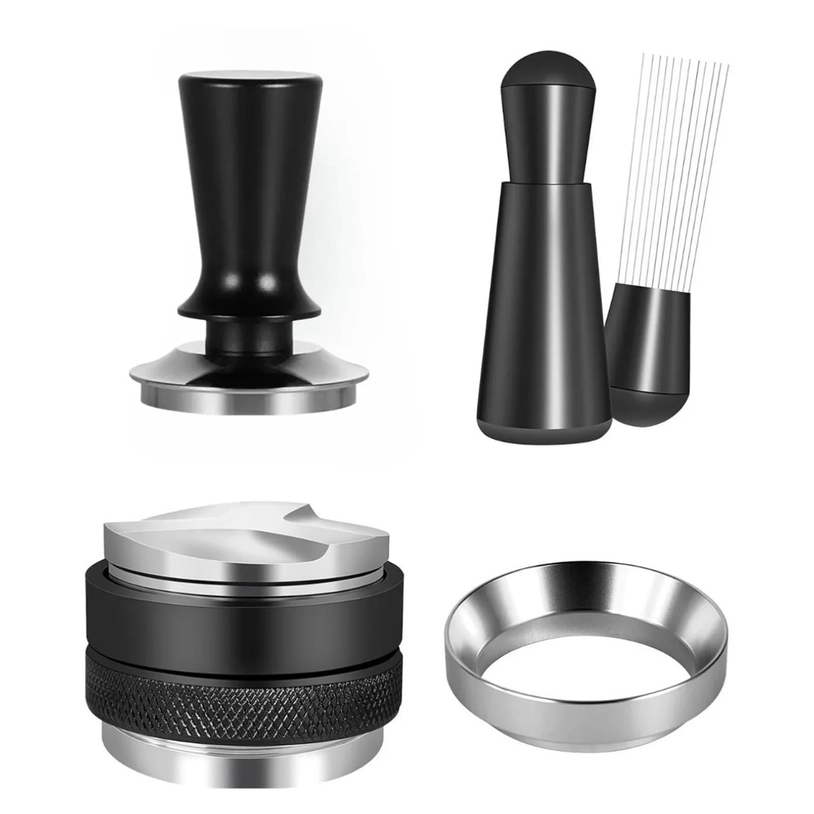 Tampon expresso 53mm en acier inoxydable avec ressort calibré pour barista exigeant