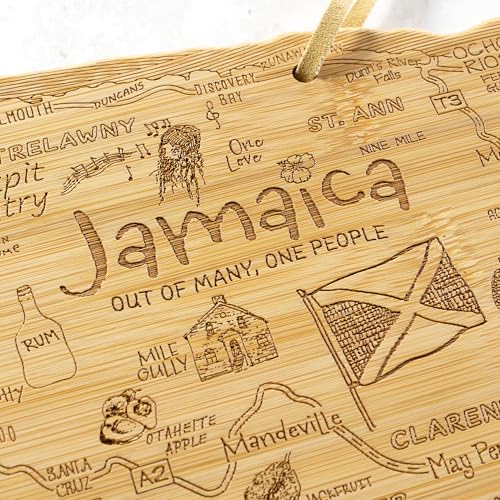 Tabla de cortar con forma de Jamaica en bambú miniatura 6