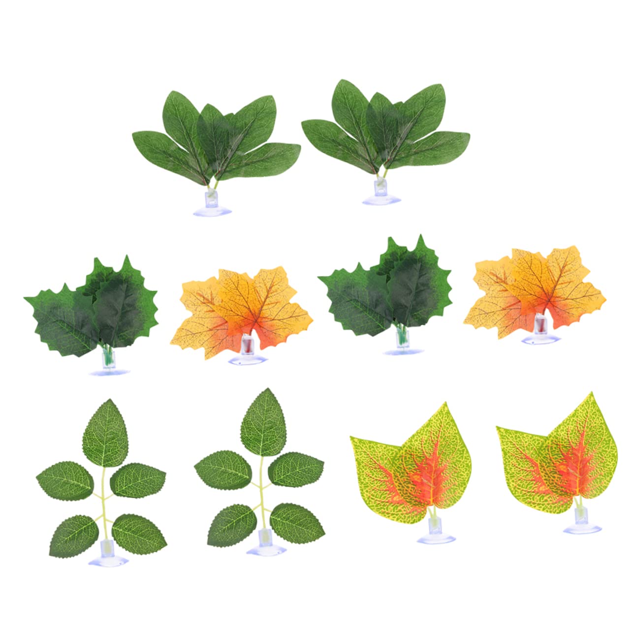 Happyyami 5 Juegos Plantas Artificiales para Reptiles Plantas para Acuarios Camaleones Terrarios Plantas para Peceras Plantas Artificiales Adornos De 10 Uds * 5