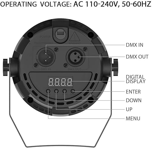 Miniatura 5 de Acouto Luz LED par con soporte de montaje 5.118 * 5.118 * 5.118 in5.12 * 5.12 * 5.12 pulgadas 12 luces LED de escenario con RGBW Color DMX