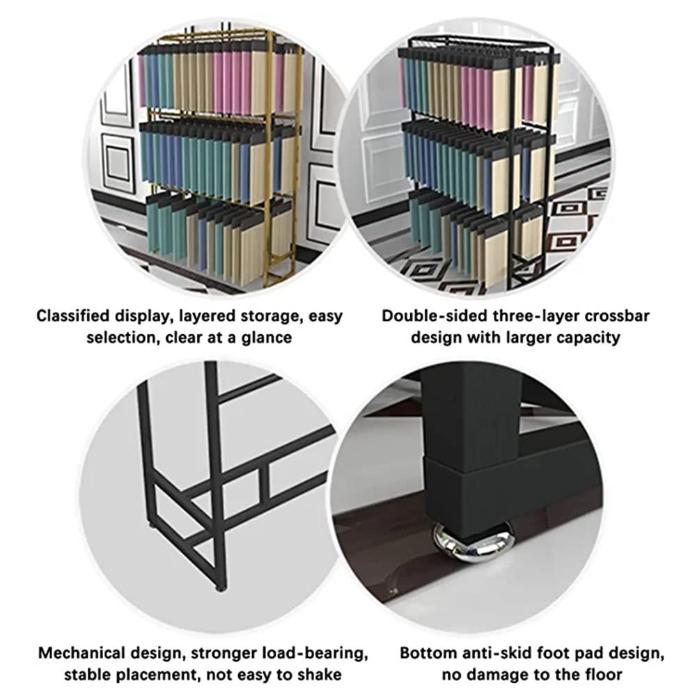 Estante Expositor para Ropa Interior, estantes multifuncionales para Comercio minorista, estantes comerciales de Doble Cara para Guardar Bufandas, Mantas, Calcetines, Ropa Interior, Pantalon