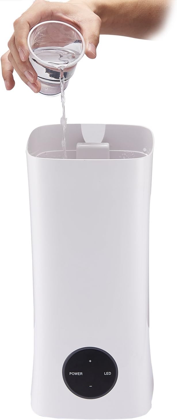 PowMax WW-58 Cool Mist Humidifier 2.5 Liter Filter Free Ultrasonic Air Humidifiers Moisturizer,Night Light for Baby Kids Bedroom Home