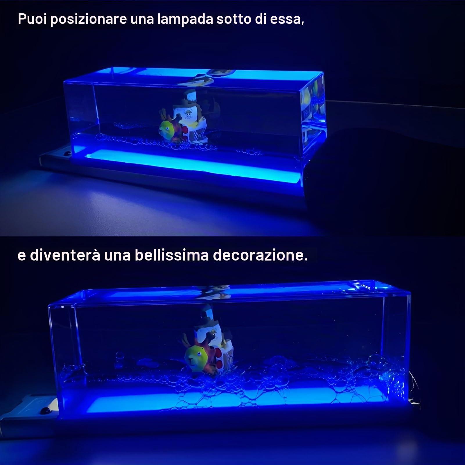Byhsoep Nave Pirata in Bottiglia, Fluid Drift Flacone Thousand Sunny Cruise Ship Fluid Drift Bottle Scatola Pirate Ship Decoration Ein Nave per Casa Decorazione