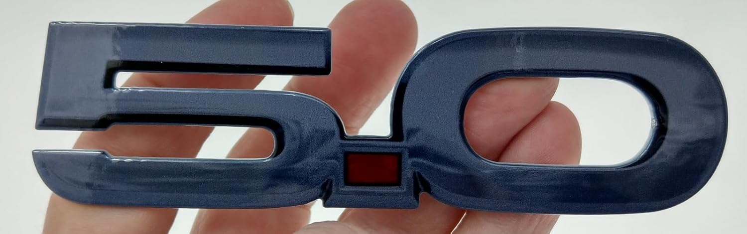 ZIC Motorsports 2015-2019 Ford Mustang 5.0 Fender Emblem Badge Heavy Duty Metal Garage Wall Sign (Small)