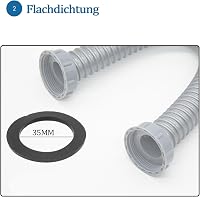 T TAKONE Mosogató Lefolyó Tömítés Készlet, 40 mm-es Szifon Tömítések Konyhába, 2 Ék és 6 Lapos Gumi Tömítőgyűrű Szett 5