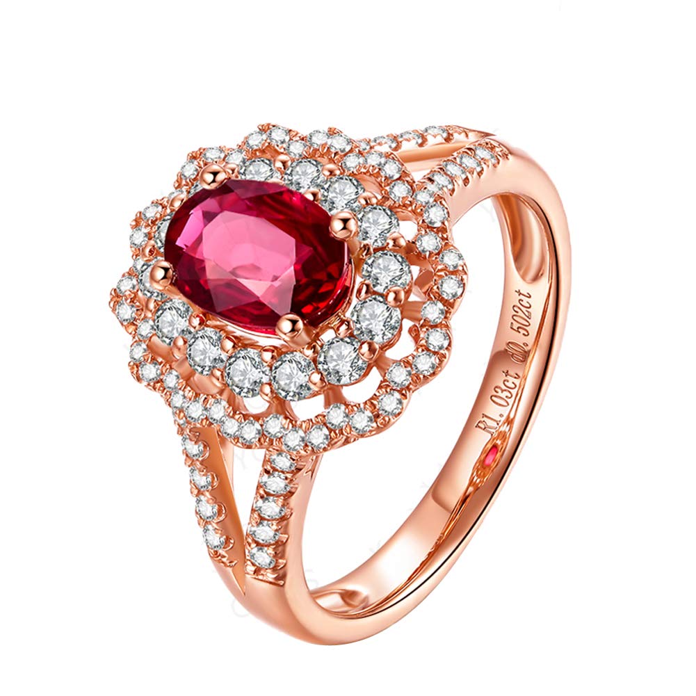 Anello cerchio brillanti e tormalina rosa, in oro bianco; 4 gr