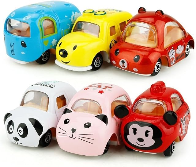 Coolplay Little Cars Set Pink Toy Car Girls Gift Animal Vehicles Die-cast Cars for Kids Boys Girls