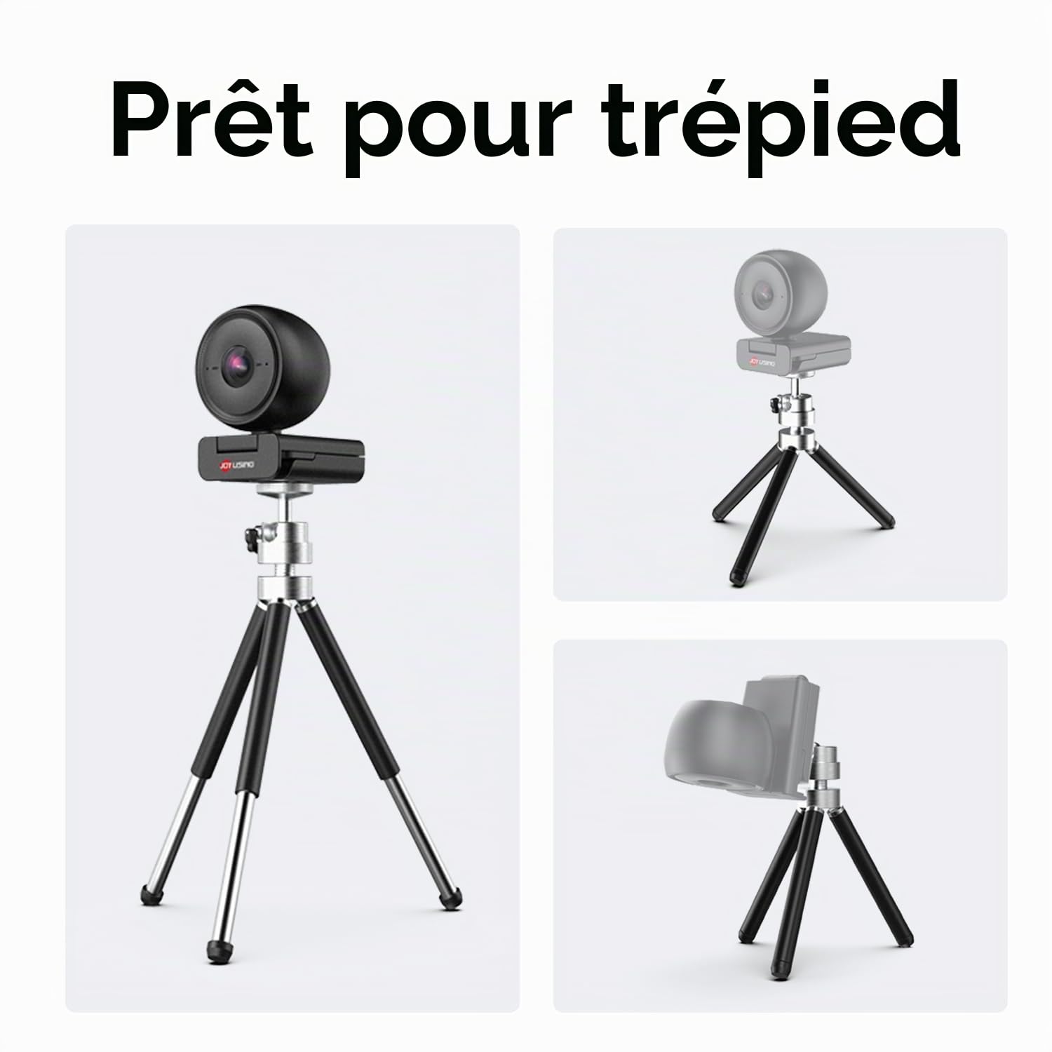 JOYUSING Flip600R 4K Webcam Streaming Ultra 4K HD Autofocus PDAF Microphones avec réduction du bruit FOV 73° Correction automatique de la lumière Caméra de confidentialité en