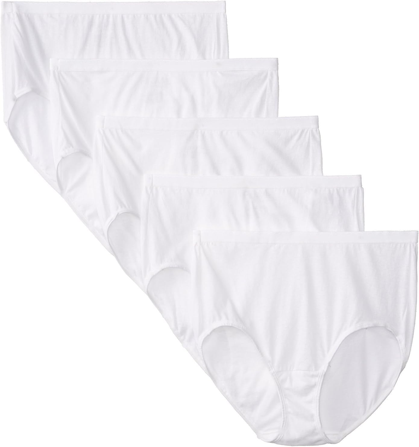 Women's Plus Size "Fit For Me" 5 Pack Original Cotton Brief Panties