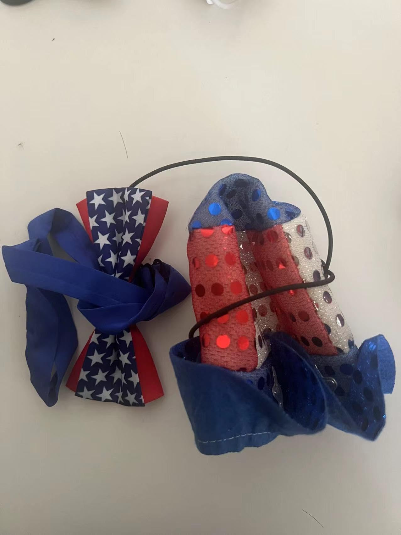Independence Day Pet Dog Hat Accessories 2Pcs, American Flag Hat and Bow Tie Costume, Dog Patriotic Fourth of July Dog Outfit, Memorial Dayt Dog and Cat Top Hat Outfit, Puppy Kitten 2Pcs