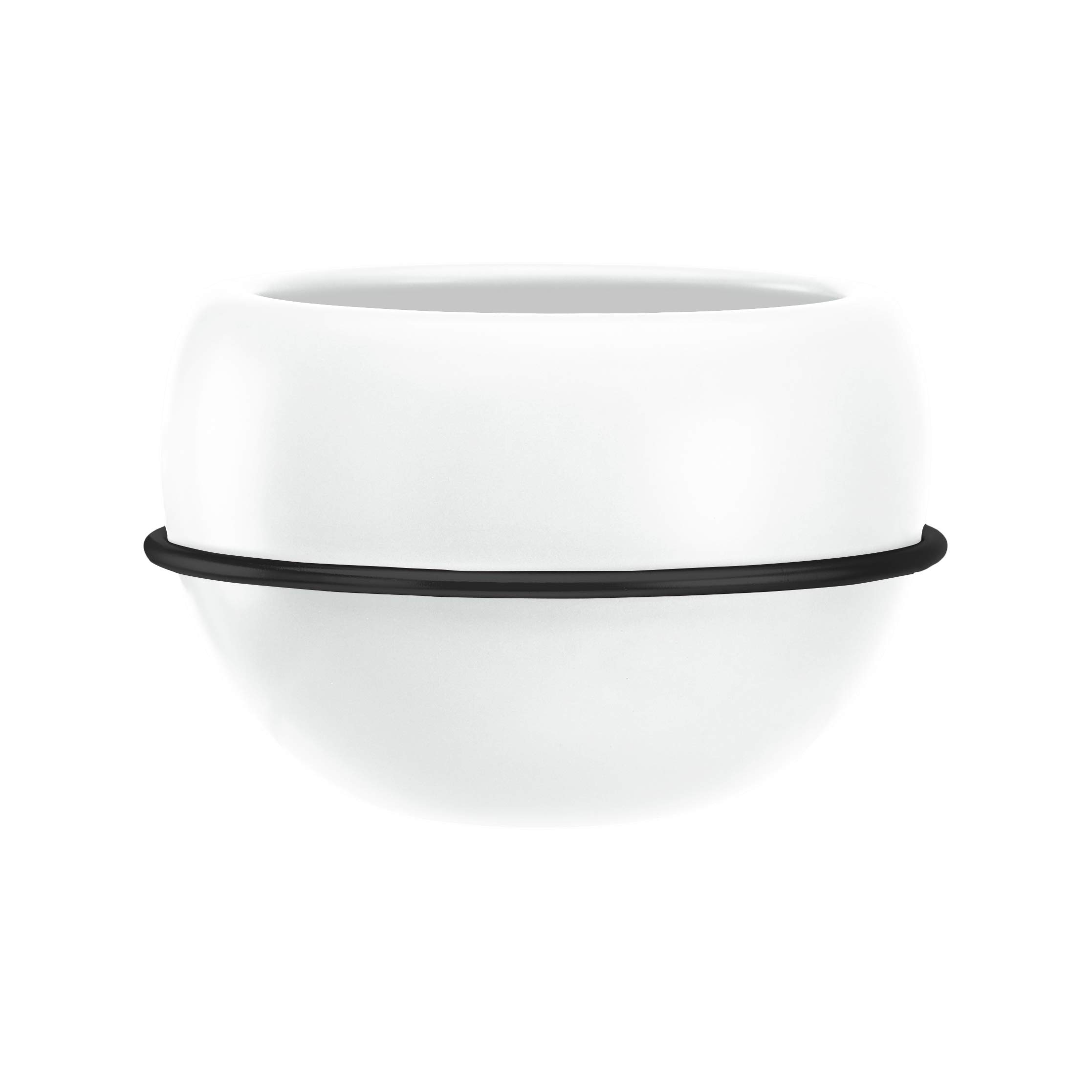 Amazon Basics Wall Planter, Round - White/Black (2-Pack)