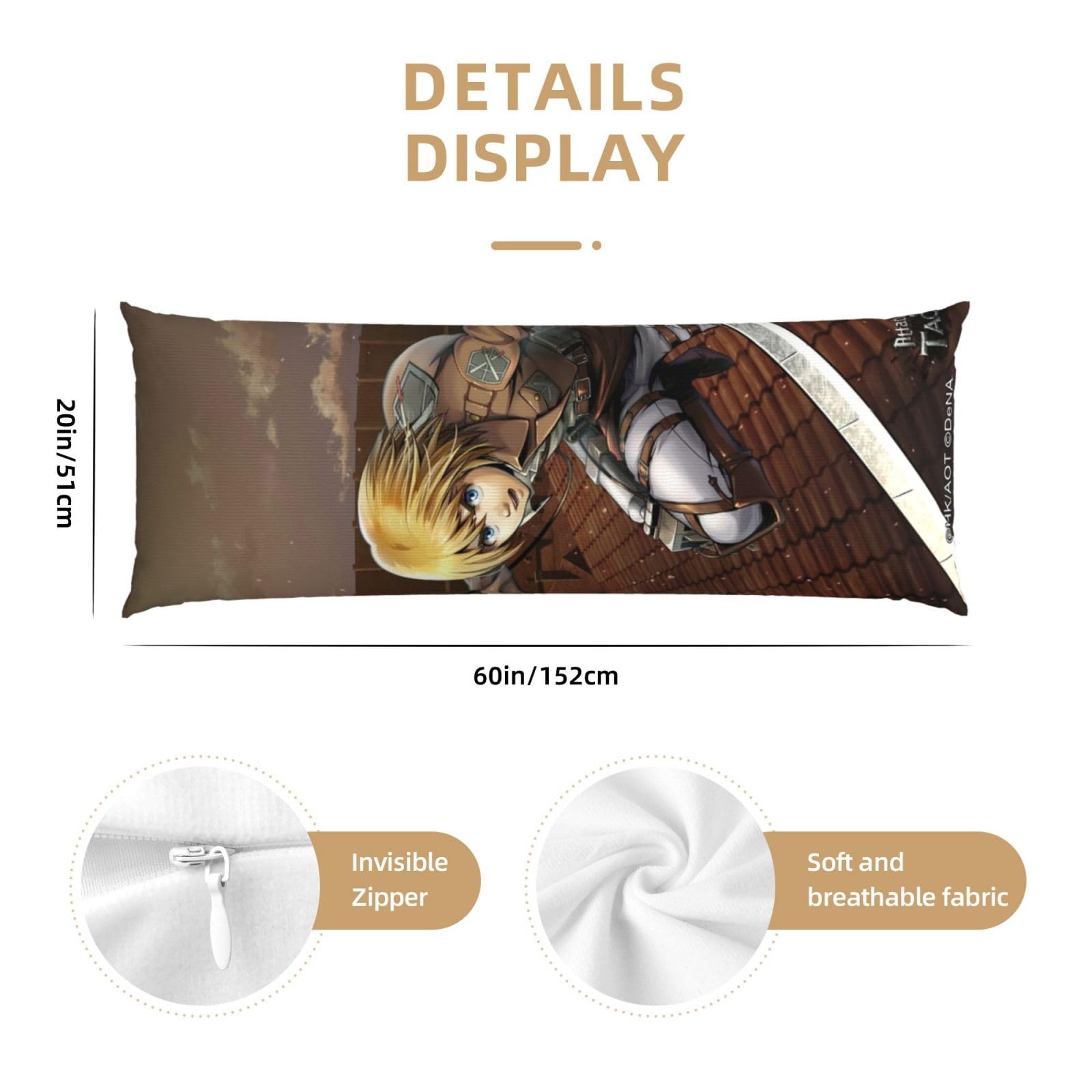 Amazon｜抱き枕カバー 進撃の巨人 アルミン・アルレルト 抱き枕