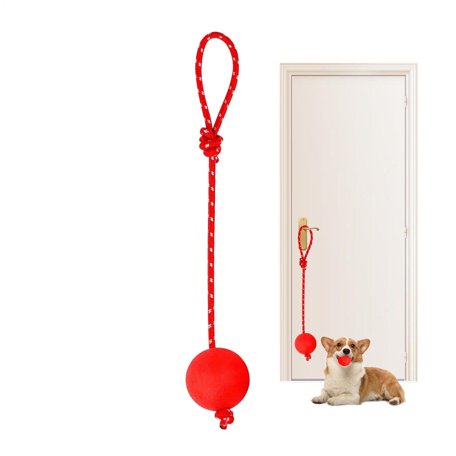 Xinhuju Rubber Rope Balls for Dogs - Stretchy Chew Toys, Interactive | Suitable Small, Medium and Large, Finding, Pulling, Training, Durable Toy Play, Exercise Fun